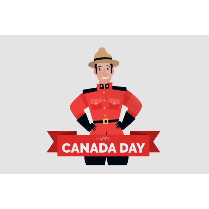 Happy Canada Day Style 57 Sticker - DecalsHouse