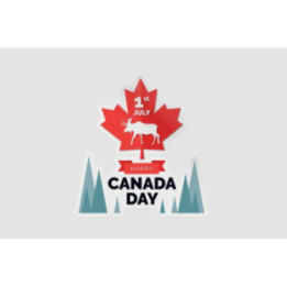 Happy Canada Day Style 59 Sticker - DecalsHouse