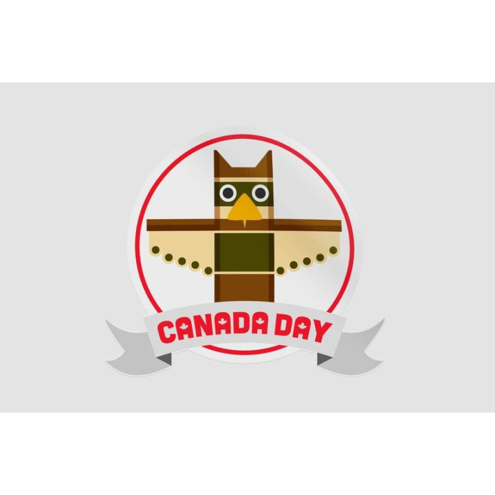 Happy Canada Day Style 62 Sticker - DecalsHouse