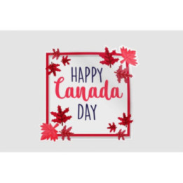 Happy Canada Day Style 75 Sticker - DecalsHouse