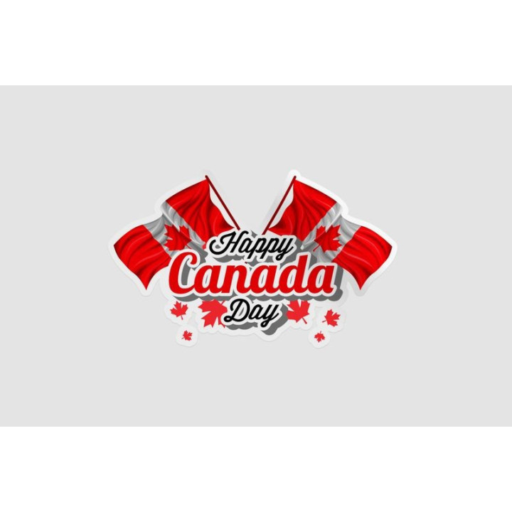 Happy Canada Day Style 84 Sticker - DecalsHouse