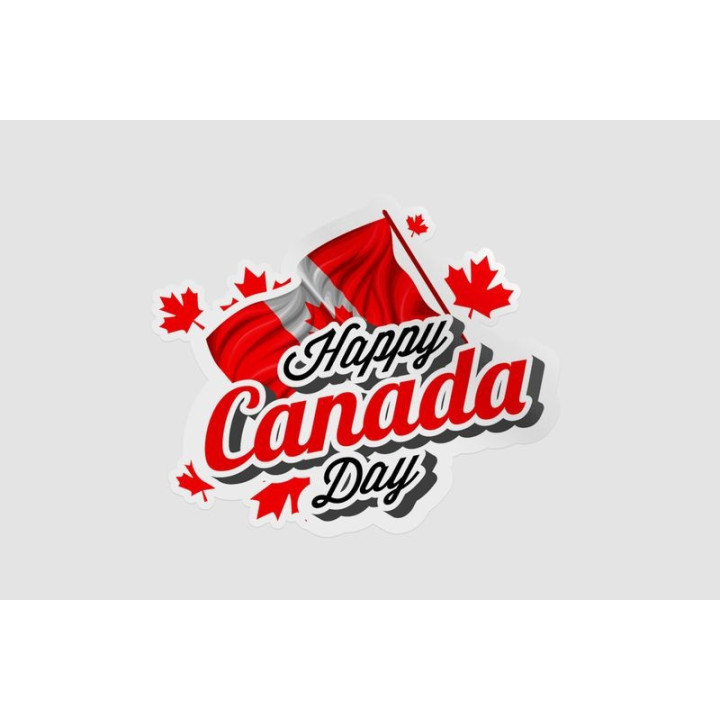 Happy Canada Day Style 85 Sticker - DecalsHouse