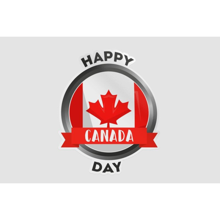 Happy Canada Day Style 88 Sticker - DecalsHouse