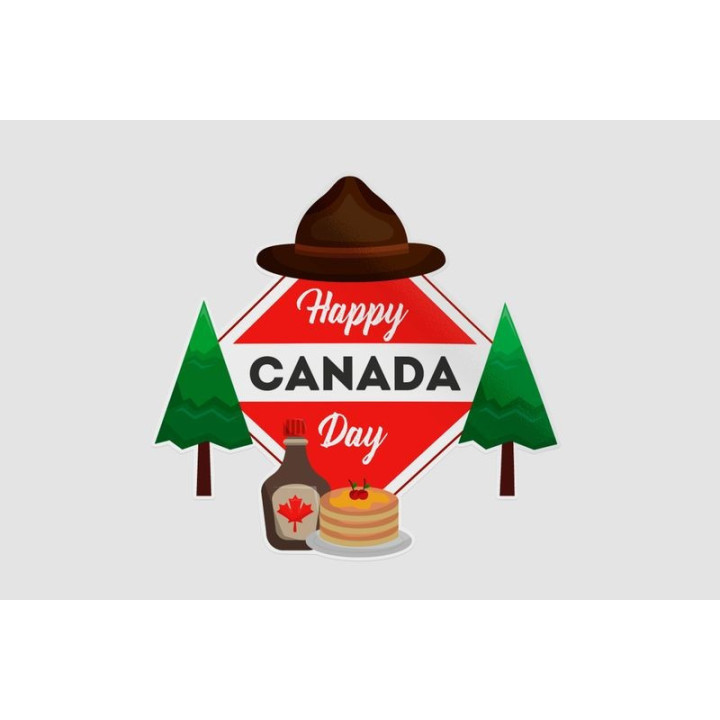 Happy Canada Day Style 92 Sticker - DecalsHouse