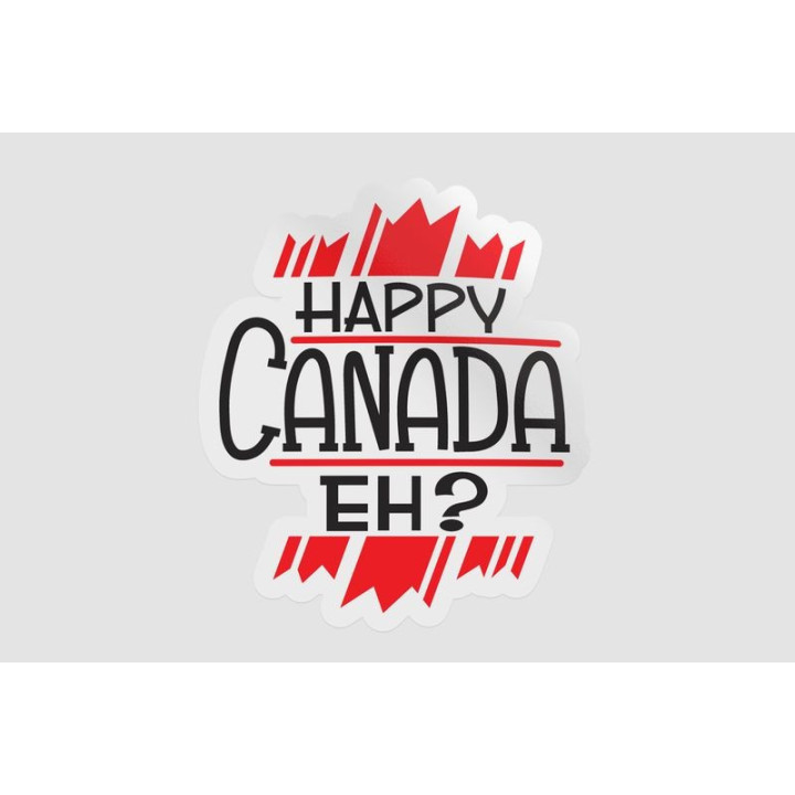 Happy Canada Eh Sticker - DecalsHouse