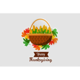 Happy Thanksgiving Stickers – Harvest Basket Decals (2-Pack)