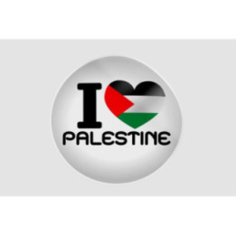 Heart And I Love Gaza Strip Flag Style 5 Sticker - DecalsHouse