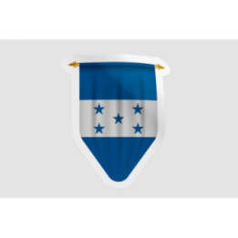 Honduras Flag Pennant Style 6 - DecalsHouse