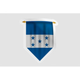 Honduras Flag Pennant Style 8 - DecalsHouse