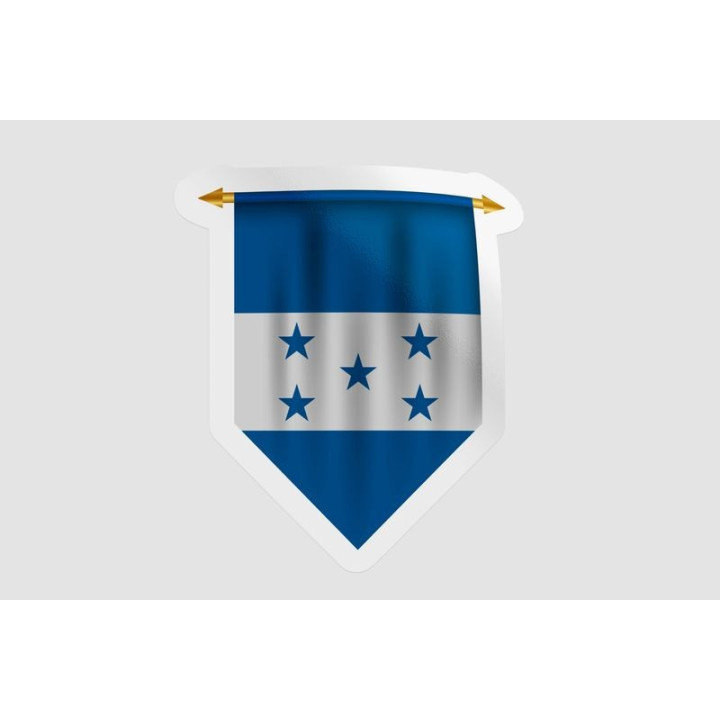 Honduras Flag Pennant Style 8 - DecalsHouse