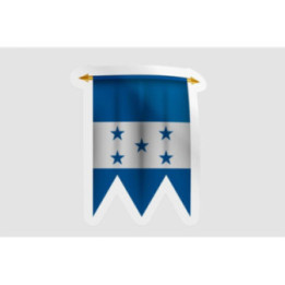 Honduras Flag Pennant Style 9 - DecalsHouse