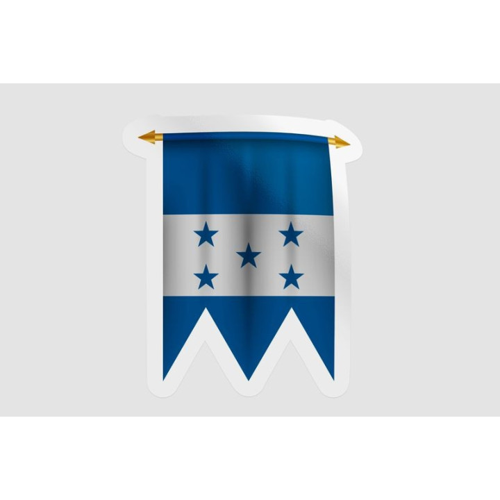 Honduras Flag Pennant Style 9 - DecalsHouse