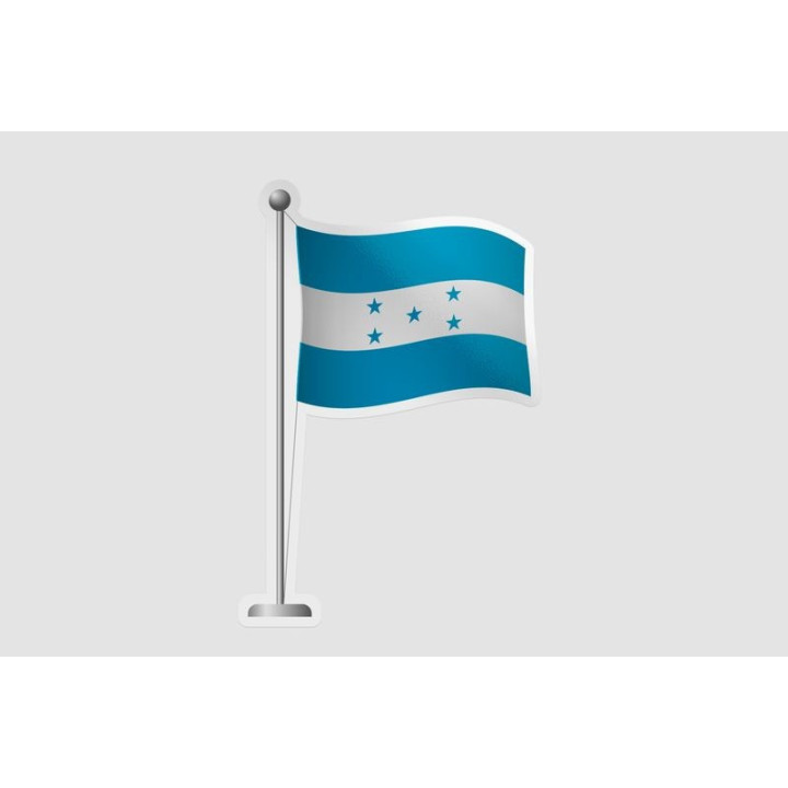 Honduras Flag Pole Style 2 - DecalsHouse
