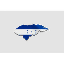 Honduras Map Flag - DecalsHouse