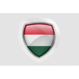 Hungary Flag Bevel Style 3 - DecalsHouse