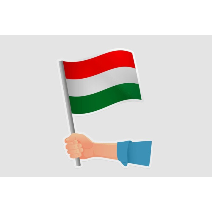 Hungary Flag Hand - DecalsHouse