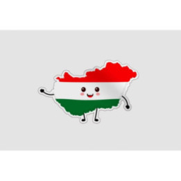 Hungary Map Funny Face - DecalsHouse