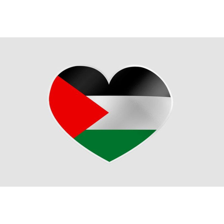 I Love Gaza Heart Sticker - DecalsHouse