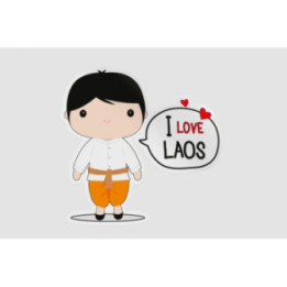 I Love Laos Style 2 Sticker - DecalsHouse
