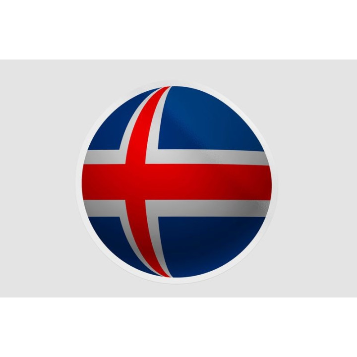 Iceland Flag Ball Style 2 - DecalsHouse