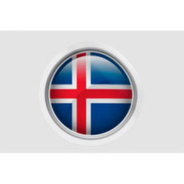 Iceland Flag Bevel Style 2 - DecalsHouse