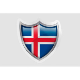 Iceland Flag Bevel - DecalsHouse