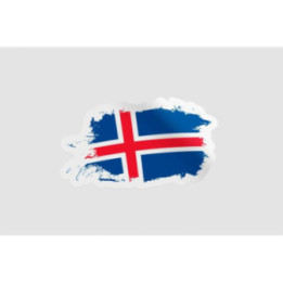 Iceland Flag Brush Style 3 - DecalsHouse