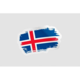 Iceland Flag Brush Style 4 - DecalsHouse