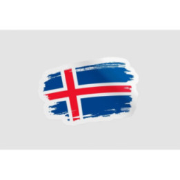 Iceland Flag Brush Style 9 - DecalsHouse