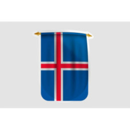 Iceland Flag Pennant Style 4 - DecalsHouse