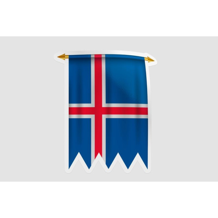 Iceland Flag Pennant - DecalsHouse