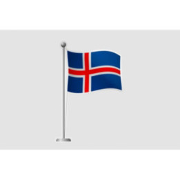 Iceland Flag Pole Style 2 - DecalsHouse