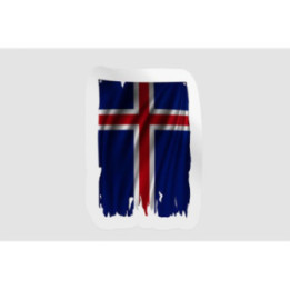 Iceland Flag Style 13 - DecalsHouse