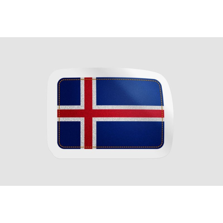 Iceland Flag Style 15 - DecalsHouse