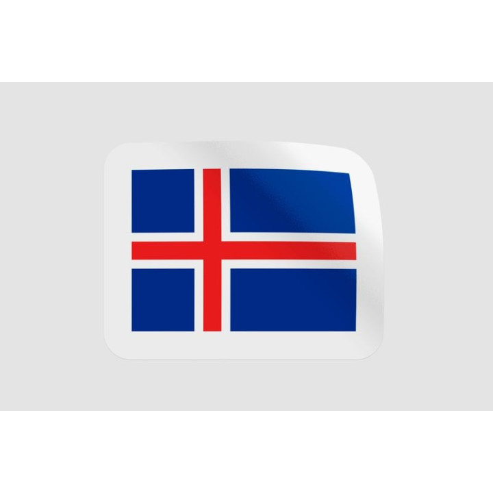 Iceland Flag Style 3 - DecalsHouse