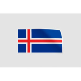 Iceland Flag Style 4 - DecalsHouse