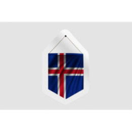 Iceland Flag Style 8 - DecalsHouse