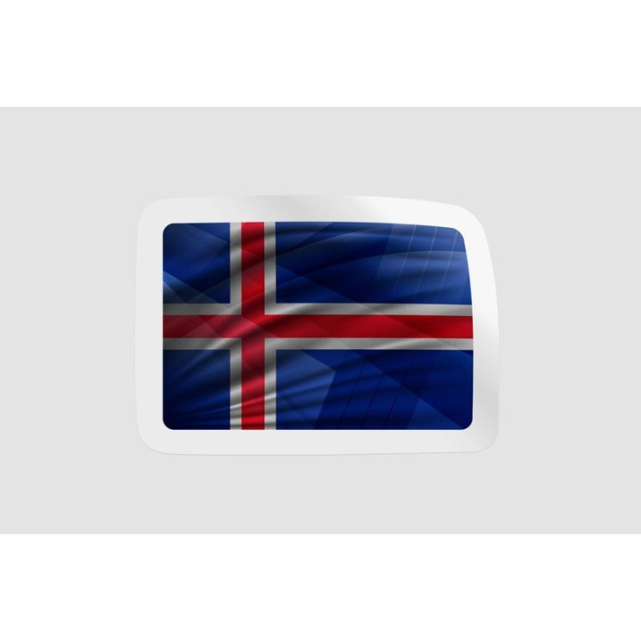 Iceland Flag Style 9 - DecalsHouse