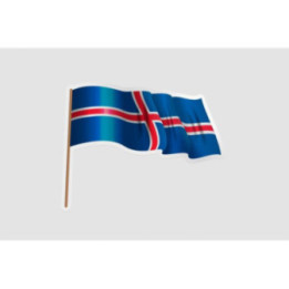Iceland Flag Waving Style 2 - DecalsHouse