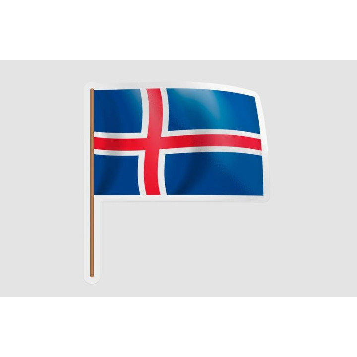 Iceland Flag Waving - DecalsHouse