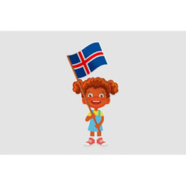 Iceland Girl Flag - DecalsHouse