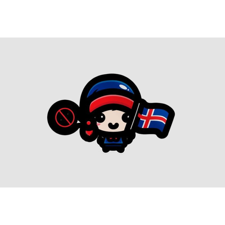 Iceland Kid Flag Virus - DecalsHouse