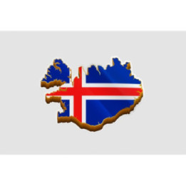 Iceland Map Flag Style 2 - DecalsHouse