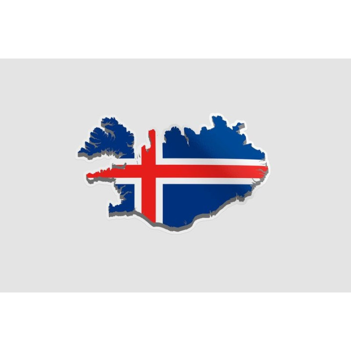 Iceland Map Flag - DecalsHouse