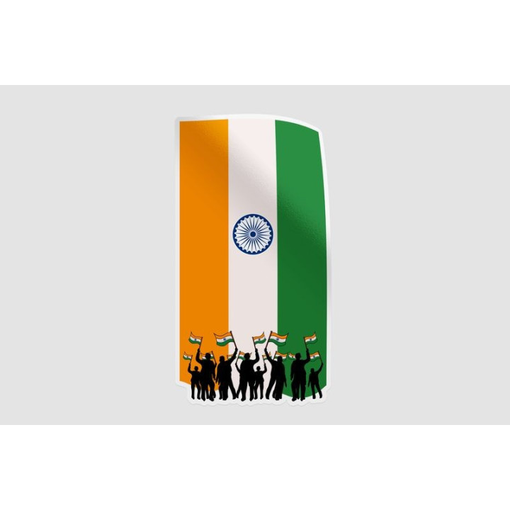 India Flag Hand Draw - DecalsHouse