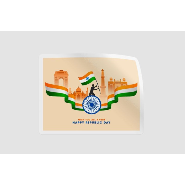 India Flag Independence Style 3 - DecalsHouse
