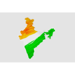 India Flag Map Style 2 - DecalsHouse