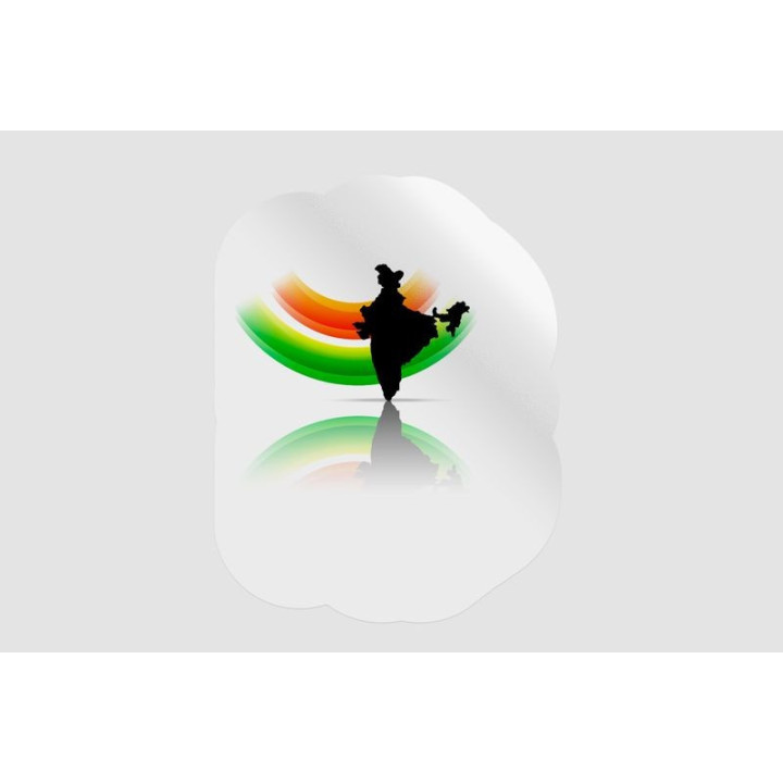 India Flag Map - DecalsHouse