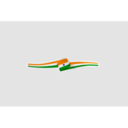 India Flag Ribbon Style 2 - DecalsHouse
