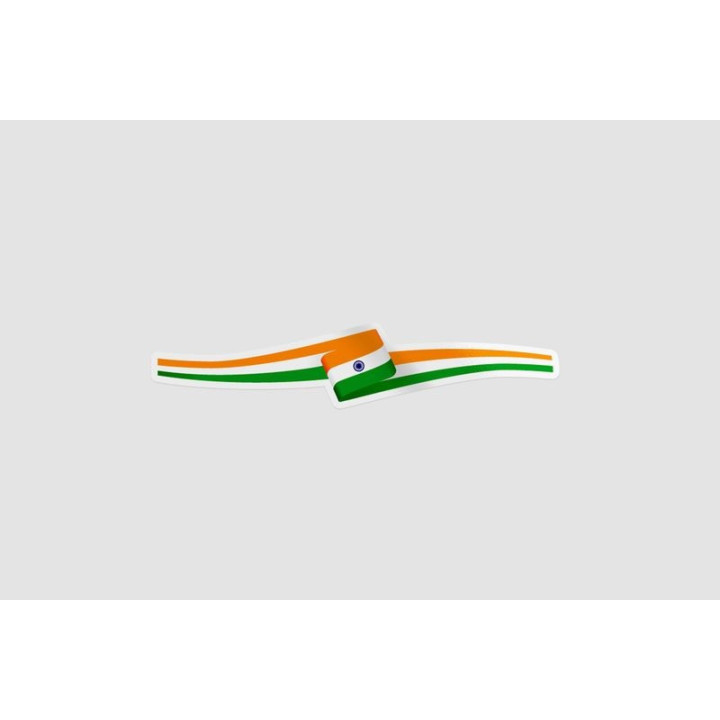 India Flag Ribbon Style 2 - DecalsHouse